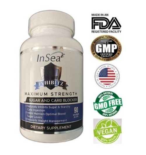 Carb & Sugar blocker weight loss keto. INHIBITZ w/ InSea2-L Arabinose-3 bottles!