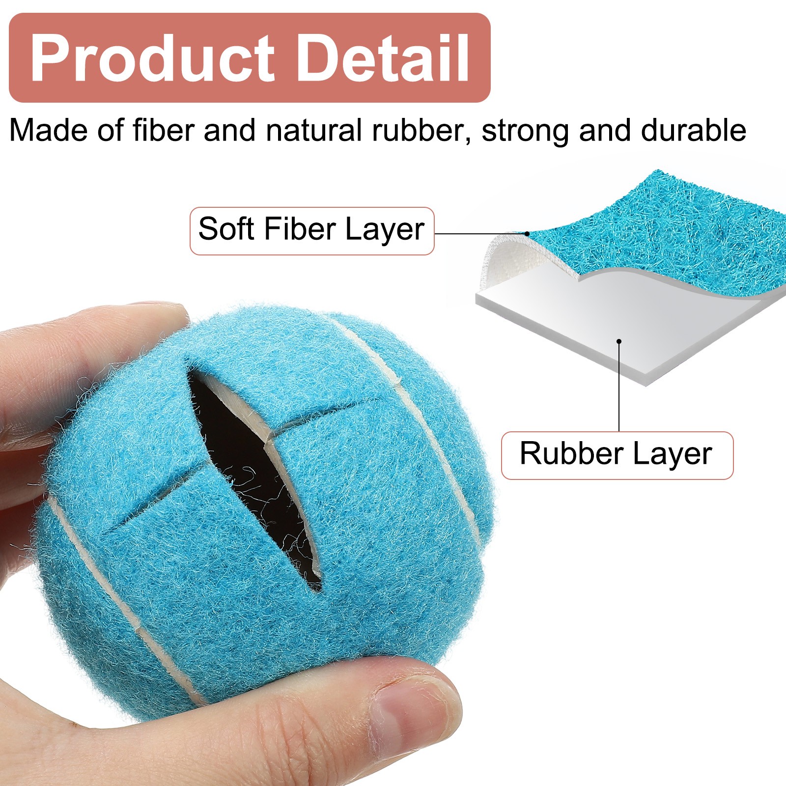 12 Pcs Precut Tennis Balls for Walkers Furniture Legs, Blue