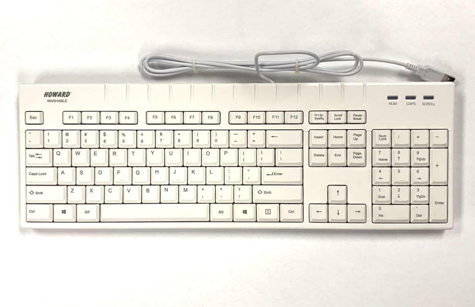 104-key Wired Usb Washable Medical Keyboard - White AKB-139UW-HW