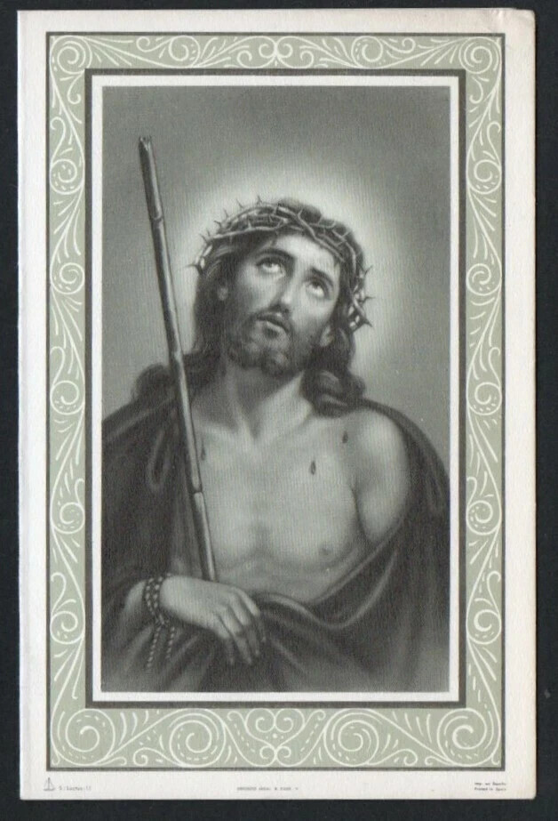Holy card antique de Jesus santino image pieuses estampa