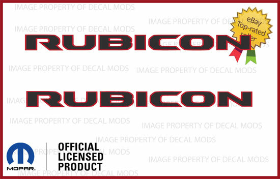 Set of 2: 2018 - 2025 Jeep Wrangler JL RUBICON Hood decals stickers FJ5T6