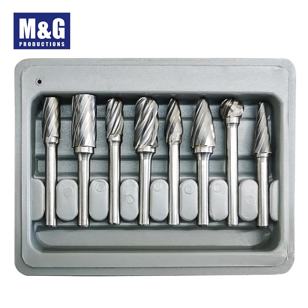 8pcs/set Roughing Cut Carbide Burr Set for NON-Ferrous