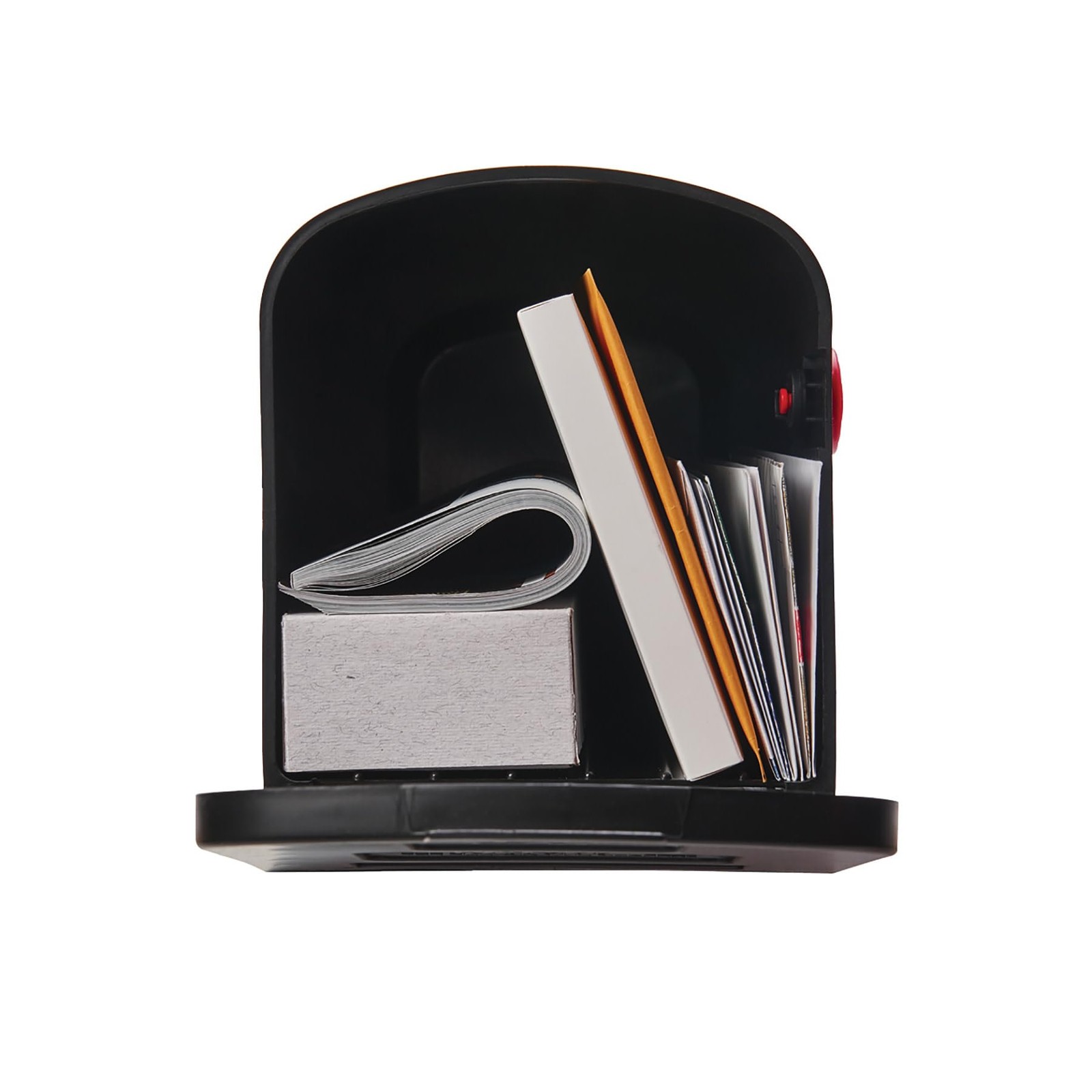 Parsons Medium Capacity Plastic Post Mount Mailbox Black
