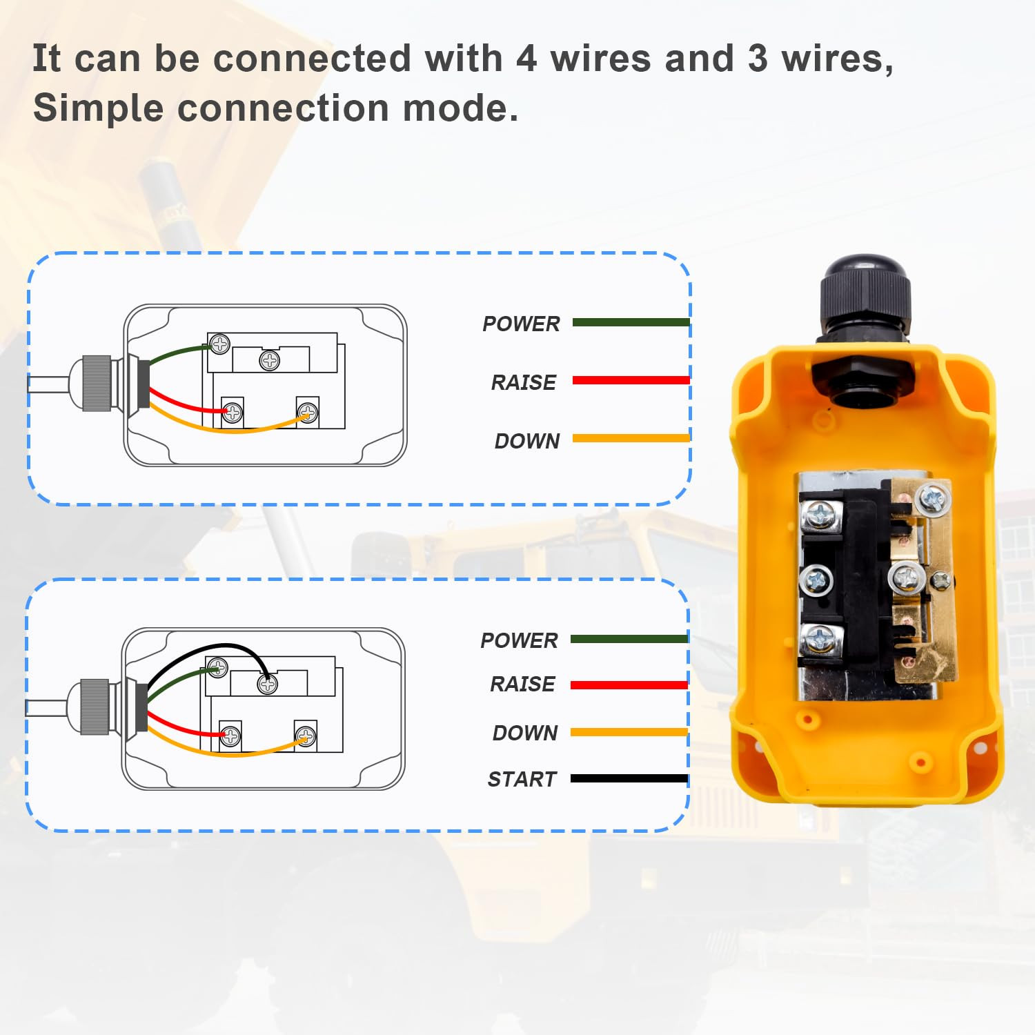 Dump Trailer Remote Control Switch 12V DC Trailer up and down Control Switch for