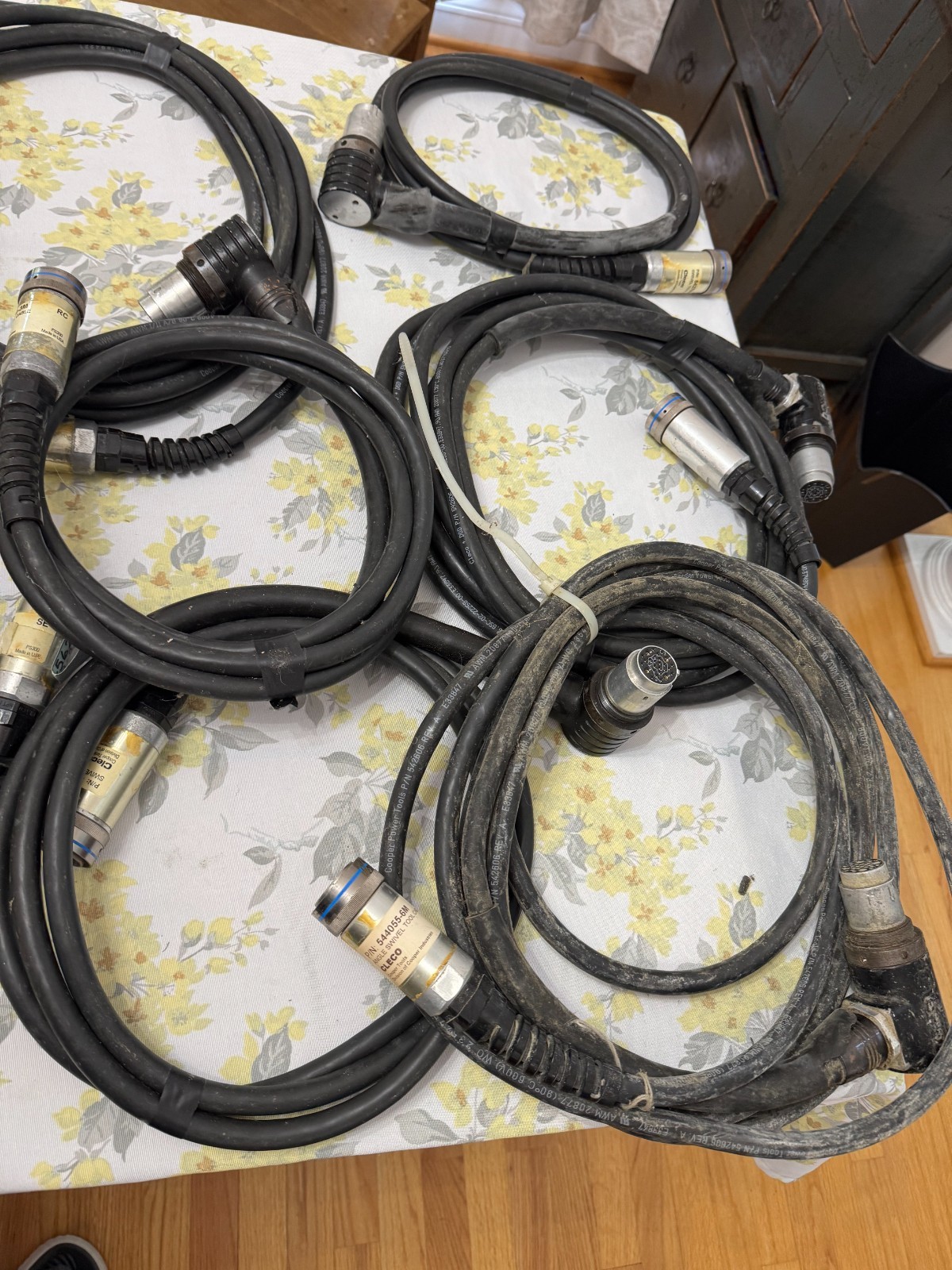 HUGE LOT CLECO COOPER ANGLE SWIVEL TOOL CABLE INDUSTRIAL UNTESTED