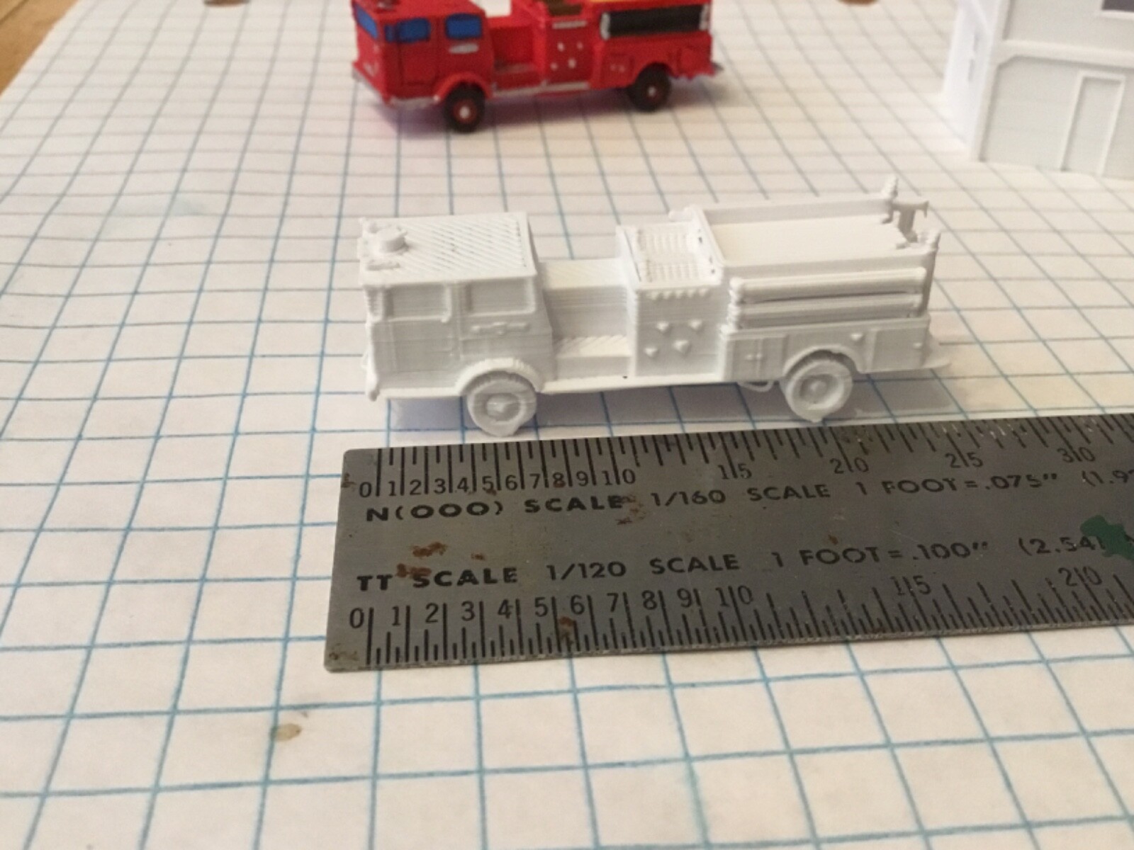N SCALE ALF  PIONEER  FIRE TRUCK   ENGINE 3D PRINTED UNPAINTED