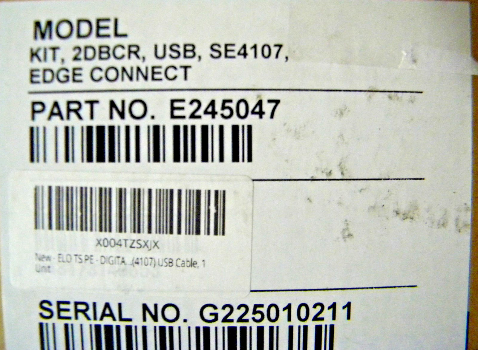 Elo Edge Connect 2D Barcode Reader Scanner USB, E245047, SE4107, New Open Box