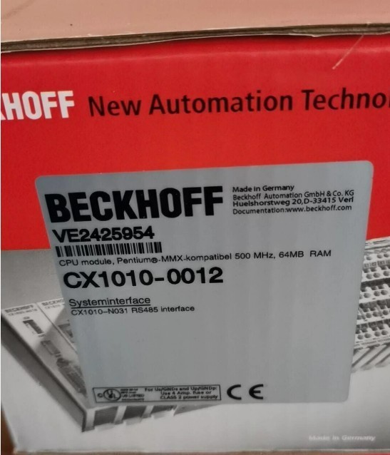 New In Box Beckhoff CX1010-0012 PLC Module CX1010-0012 CX1010-0012 Free shipping