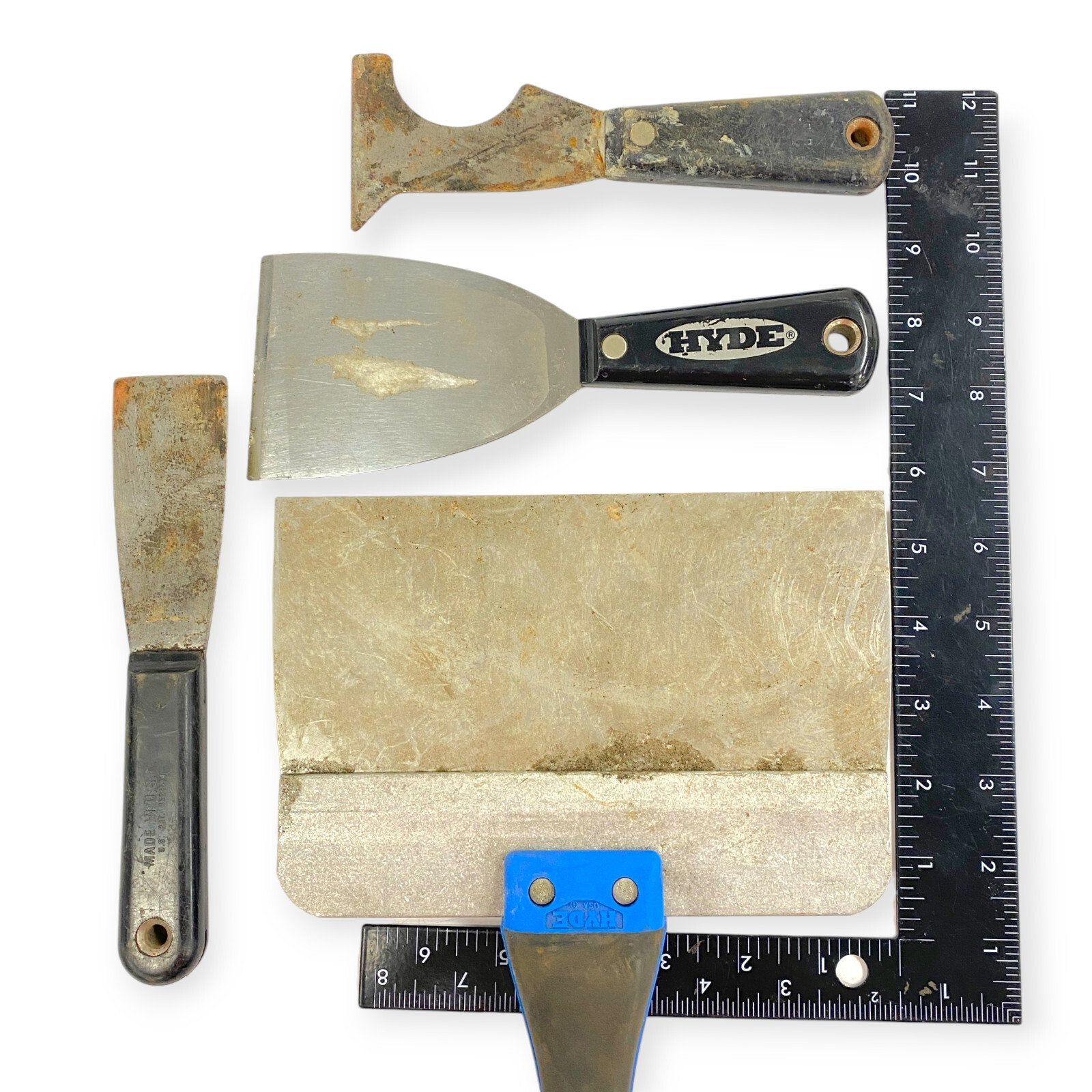 Hyde and Unbranded Wide, Mixed Putty Knife Set, 4 Pcs