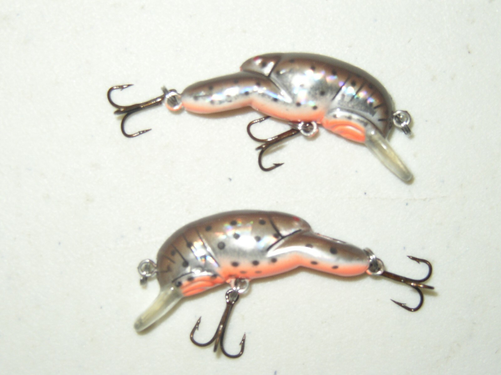 WHOLESALE LOT TEENY WEE CRAWFISH ULTRALIGHT 25  LURES BROWN TOP w/ ORANGE BELLY