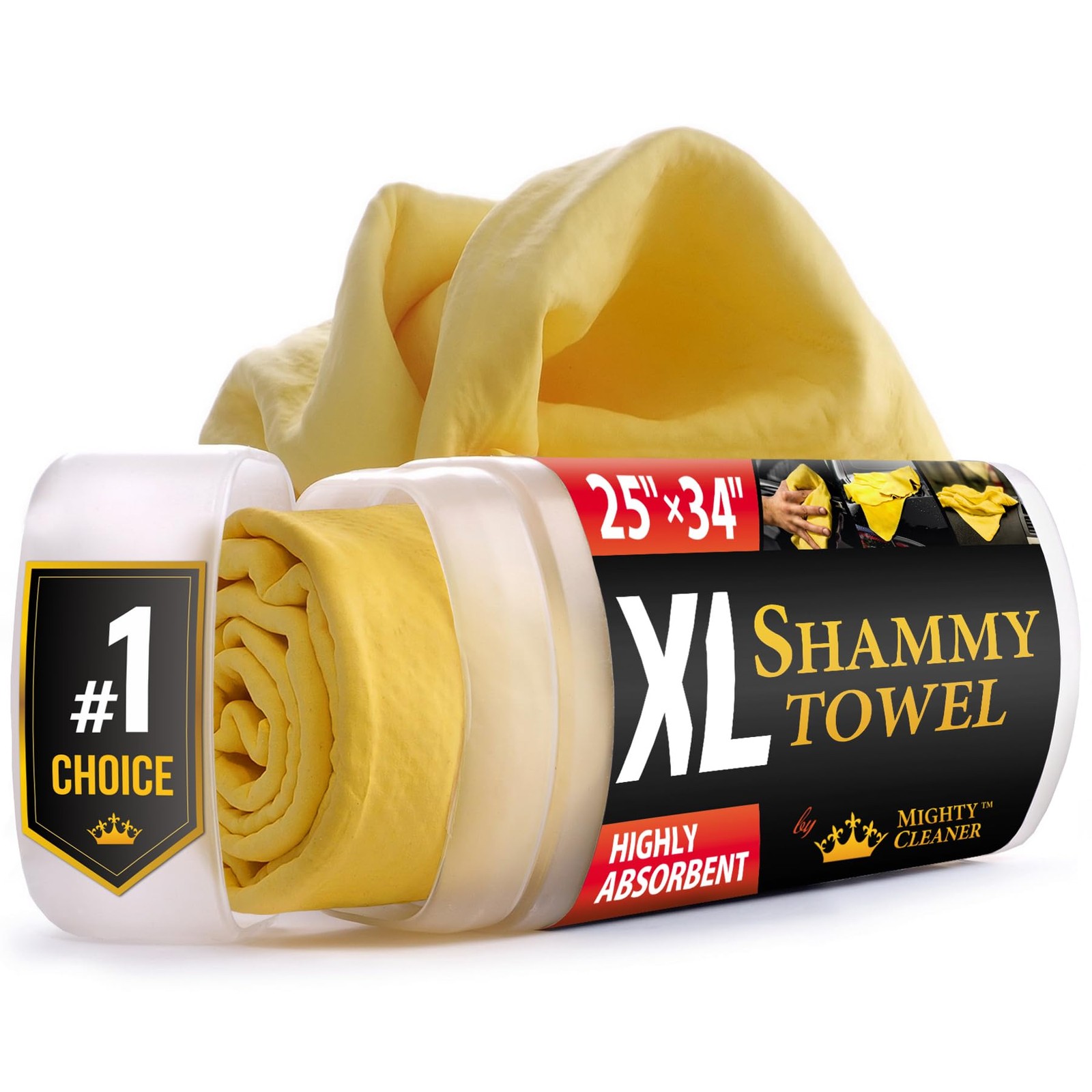 Super Absorbent XL Car Drying Towel  34"x25" Reusable Chamois Cloth