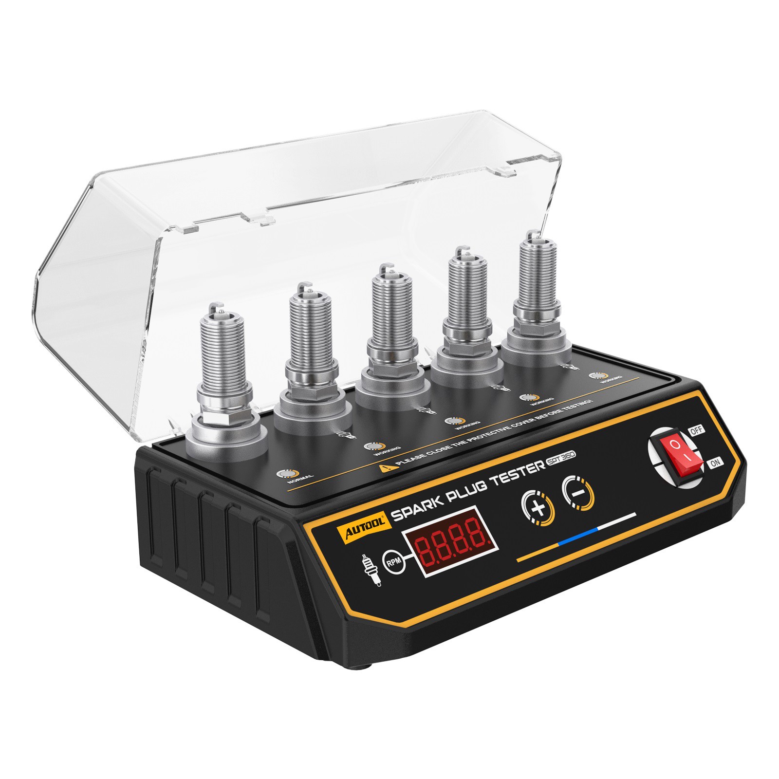 Car Spark Plug Tester 5 Holes Digital Auto Ignition System Analyzer Detector 12V