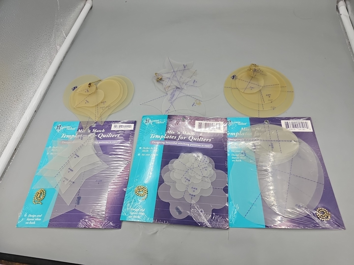 X6 June Tailor Mix n Match Templates For Quilters 6 Sizes Per 3 Brand New 3 Used