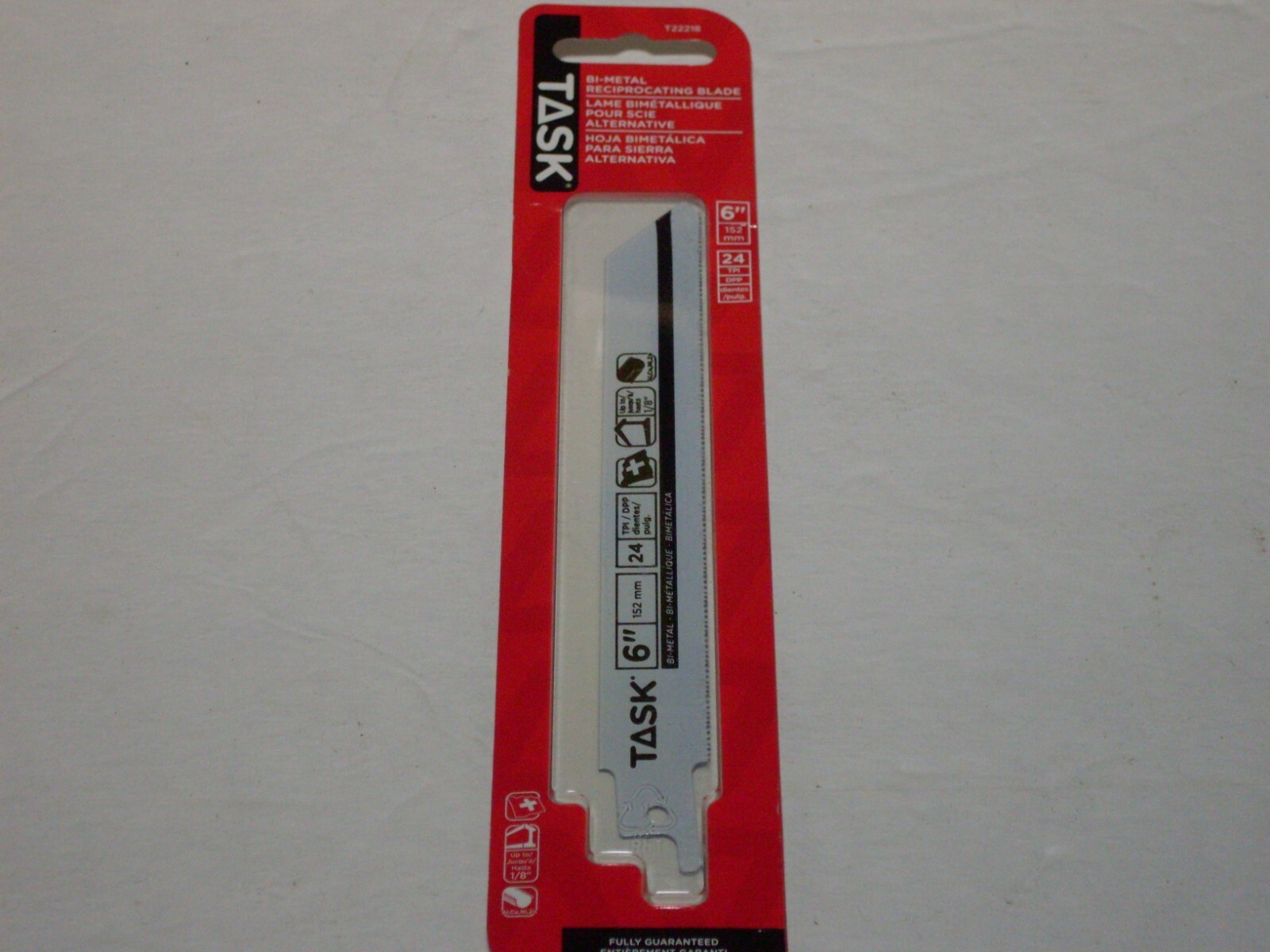 Task Tools 6" 24 TPI 0.035" Reciprocating Blade for Metal Contours & Tubing