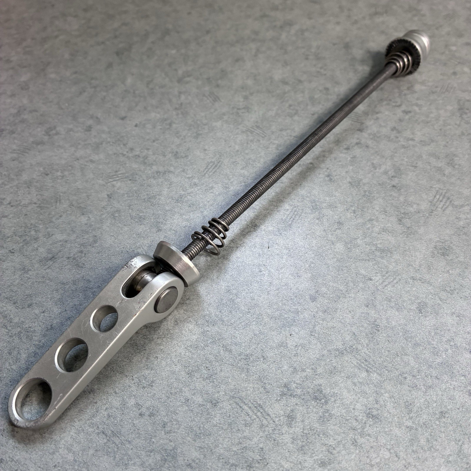 Vintage Ringle Holey Rear QR Skewer Fully Threaded 135mm Silver CNC Stix 53g!