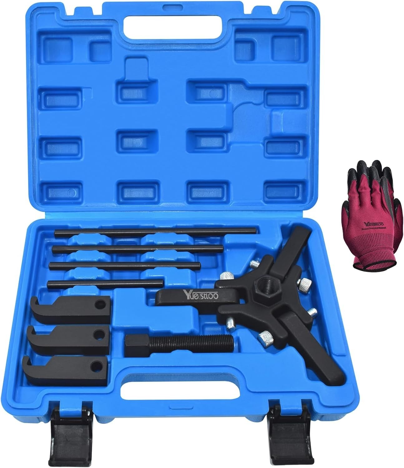Harmonic Balancer Damper Pulley Puller Kit, Compatible with Ford GM Chrysler Cad