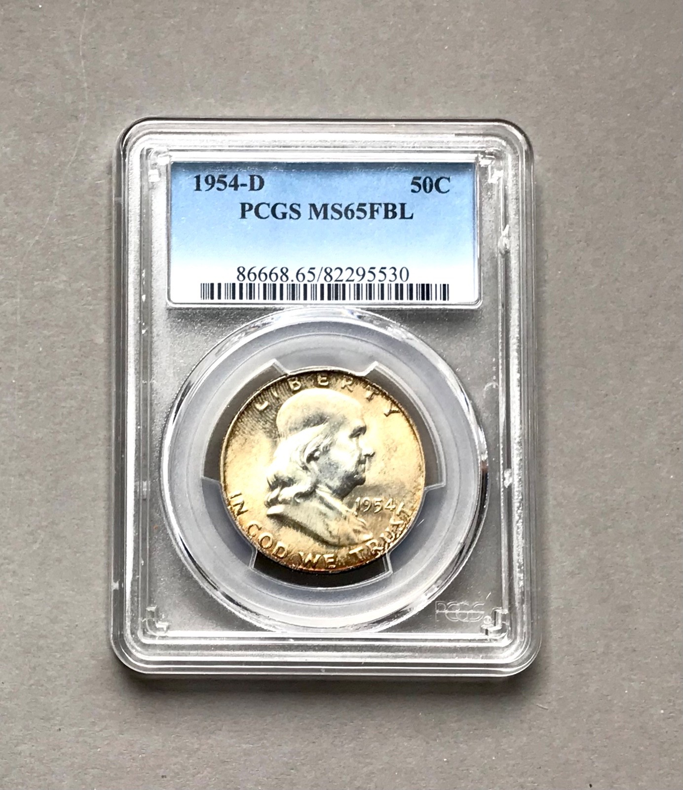 1954D Franklin Half PCGS MS65FBL