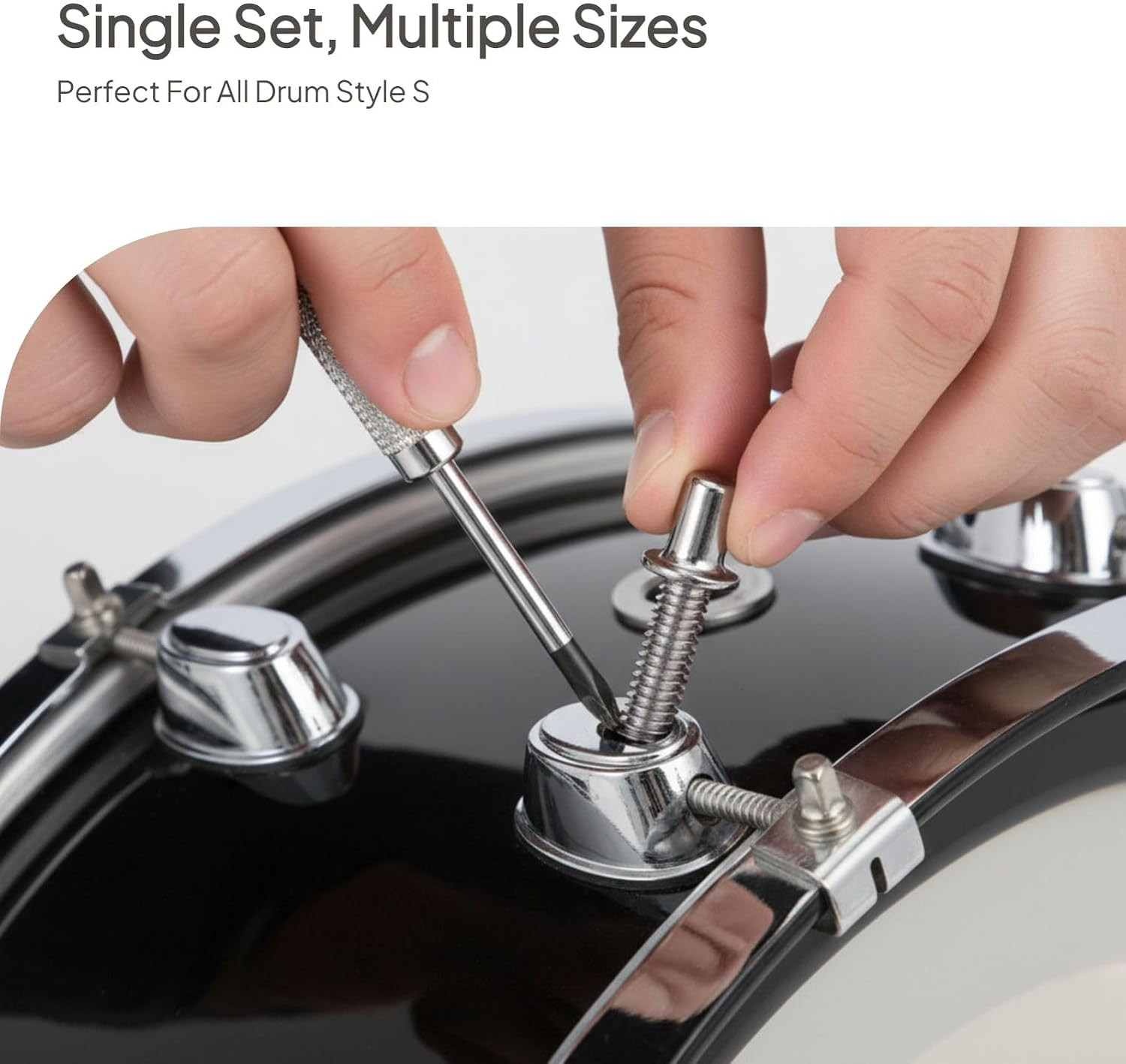 10 Pieces Drum Tension Rods Smooth Deep Thread Strong Short Screws Percussion Ha