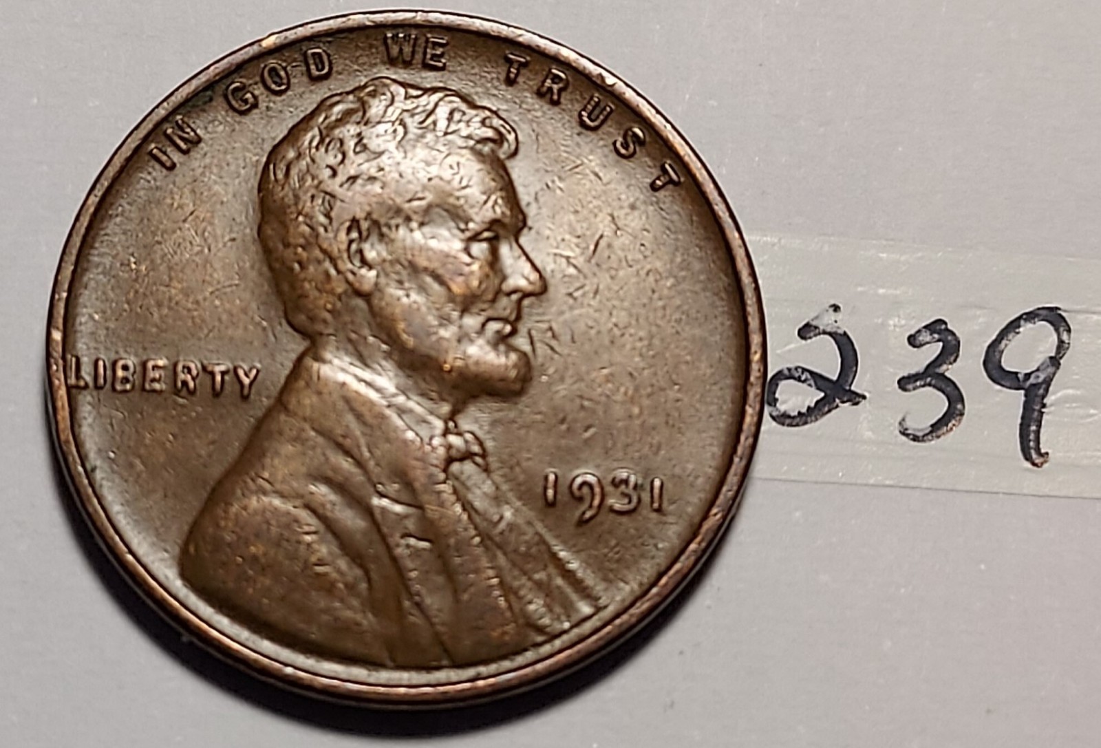 1931 Lincoln Wheat Cent      #239
