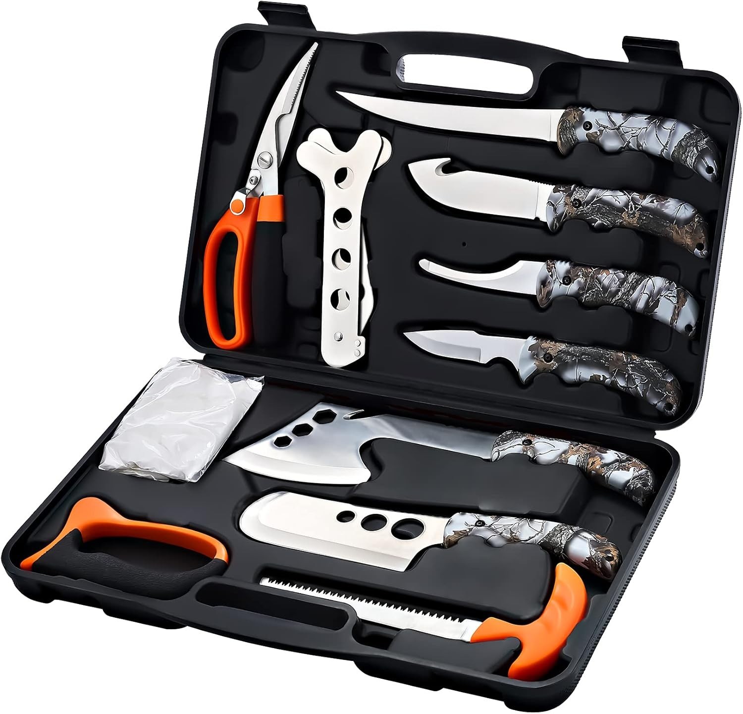 12-Piece Hunting Deer Knife & Field Dressing Game Processor Set