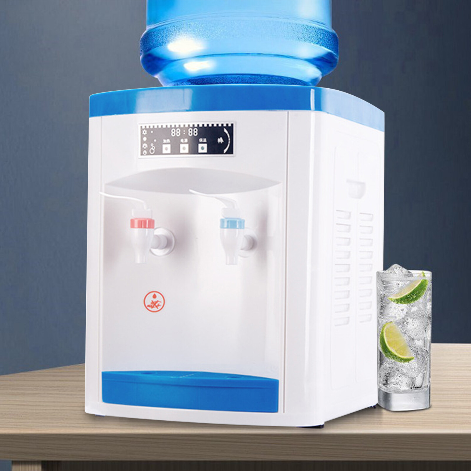 5 Gallon Cold + Hot Water Cooler Dispenser Freestanding Top Loading Detachable!