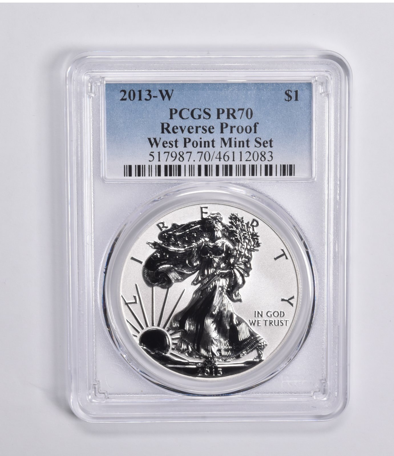 2013-W American Silver Eagle West Point Mint Set PR70 REV PCGS Blue Lbl