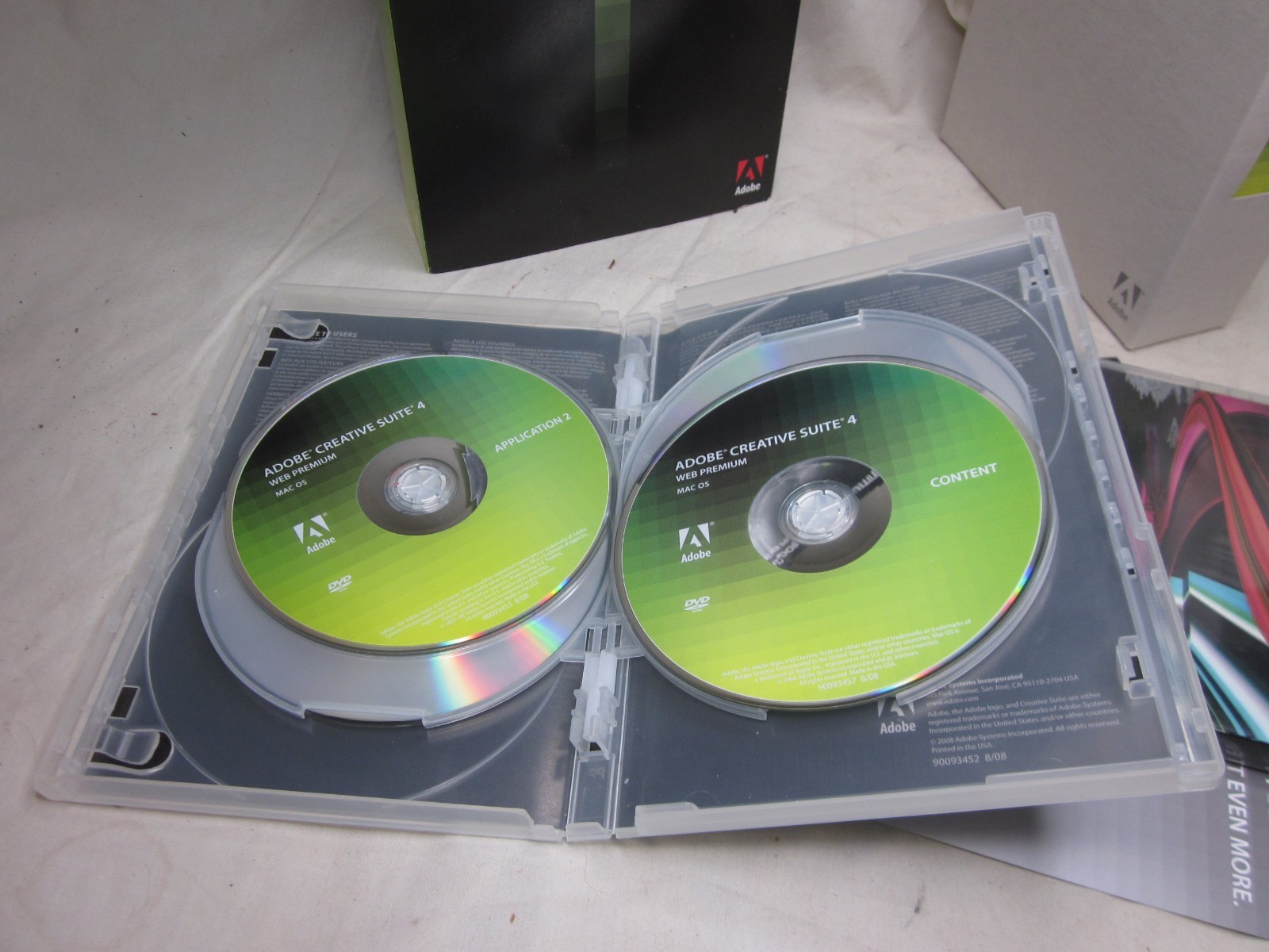 * ADOBE CREATIVE SUITE 4 WEB PREMIUM MAC OS 5.5 MASTER COLLECTION *NOTE