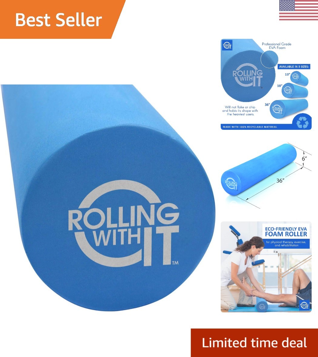 36x6 Inch EVA Foam Roller - Perfect for Physical Therapy and Recovery