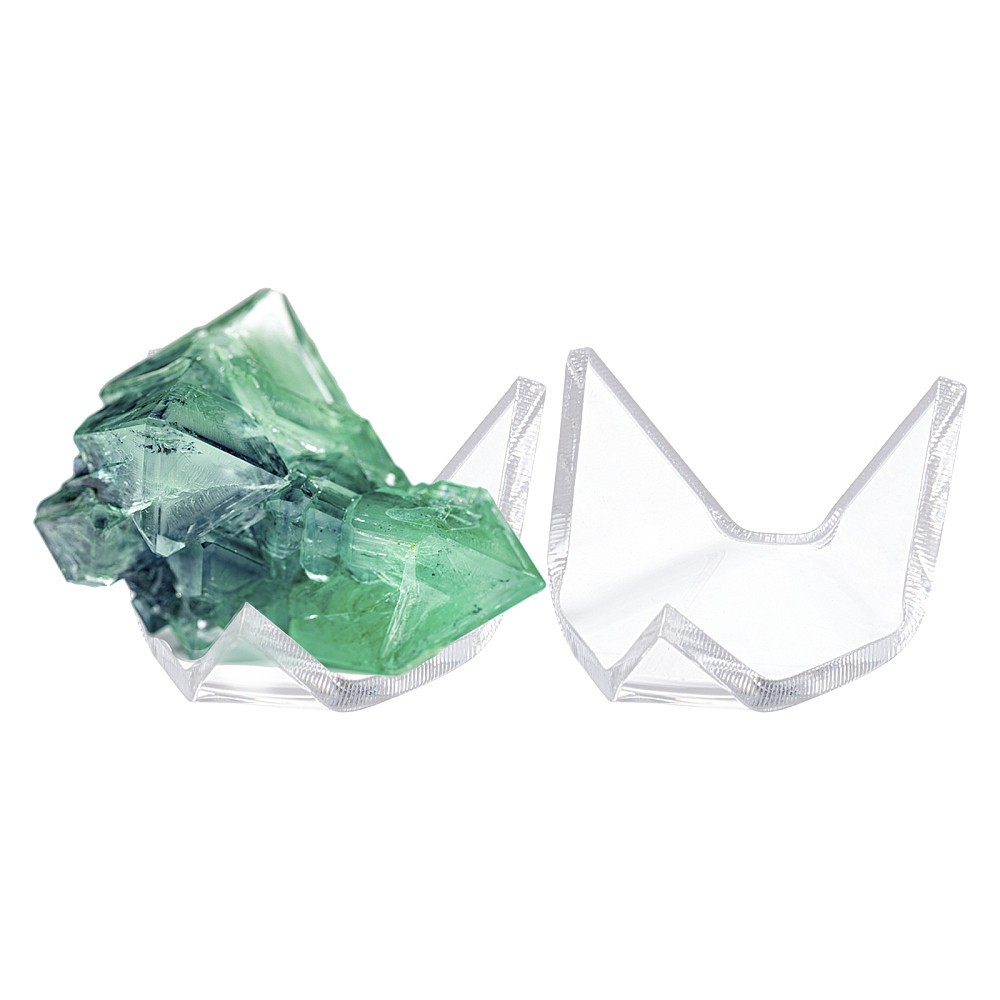 10pcs Acrylic Triangle Display Holder for Geodes Rock Mineral Agate Fossil Clear