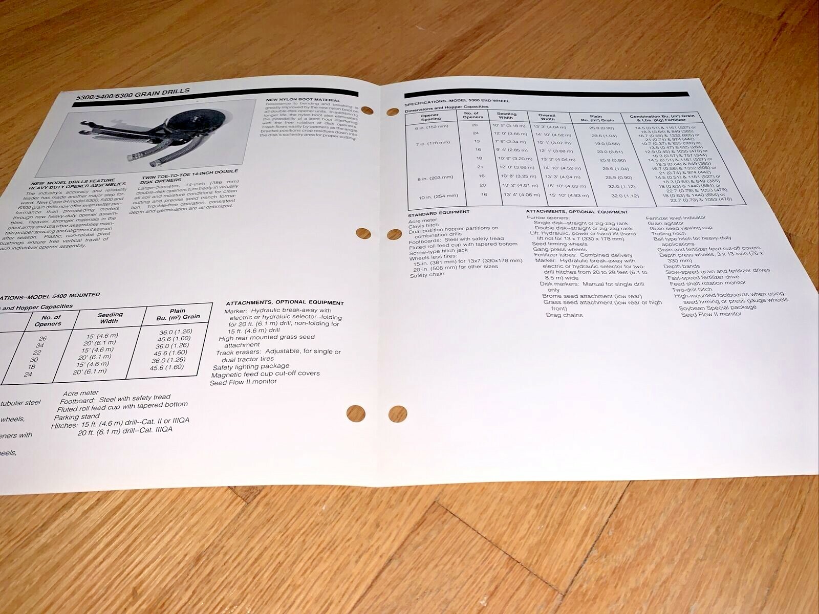 CASE / INTERNATIONAL HARVESTER 6 Sales Sheets Grain Drill / Uni-Loader / Mower