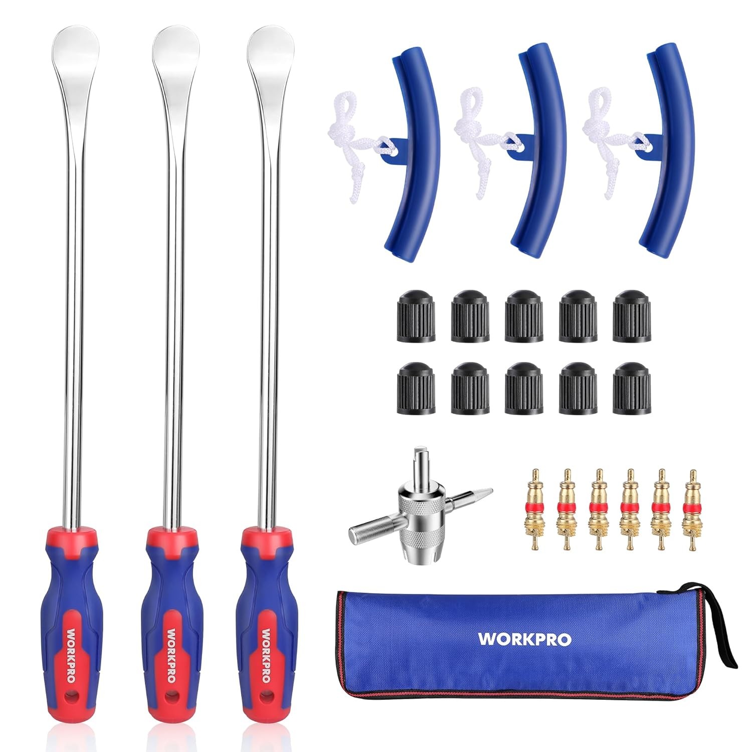 Steel Tire Spoons 23-Piece Tire Iron Tool Set with Heavy Duty Storage Box