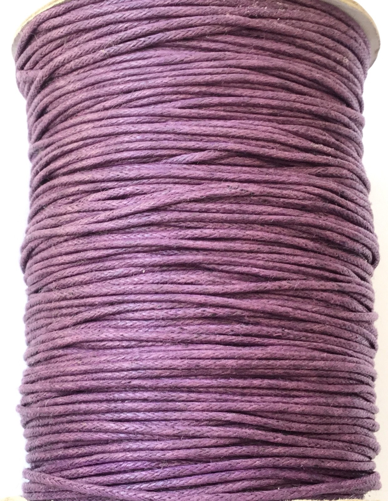 10 Yards Genuine Dark Purple Natural Round Cotton Waxed Cord-Jewelry Supplies