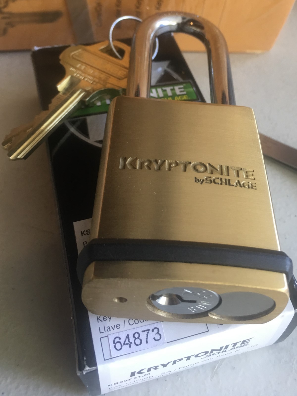 SCHLAGE Kryptonite PADLOCK with Everest Primus 6 pin Cylinder