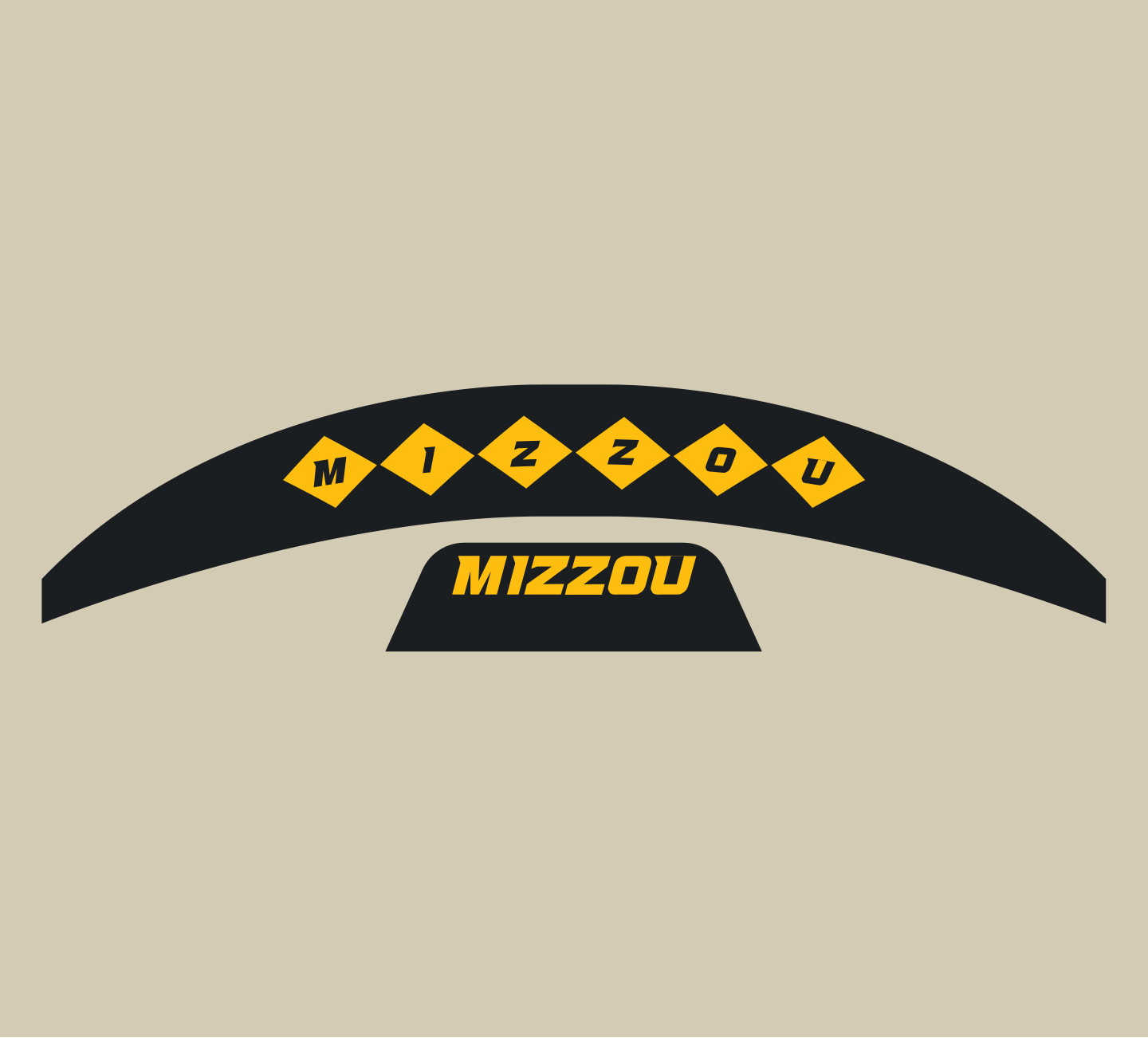Missouri Tigers Riddell Mid-Size Speedflex Football Helmet Bumper Decal Set