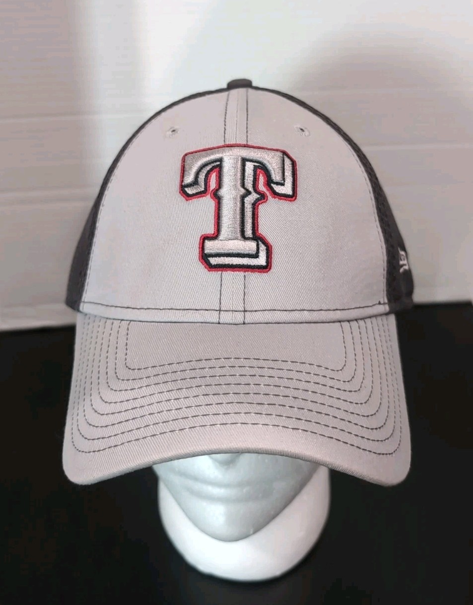 TEXAS RANGERS NEW ERA 39 THIRTY CAP/HAT/LOGO GRAY FITTED SIZE LARGE-XLARGE   EUC