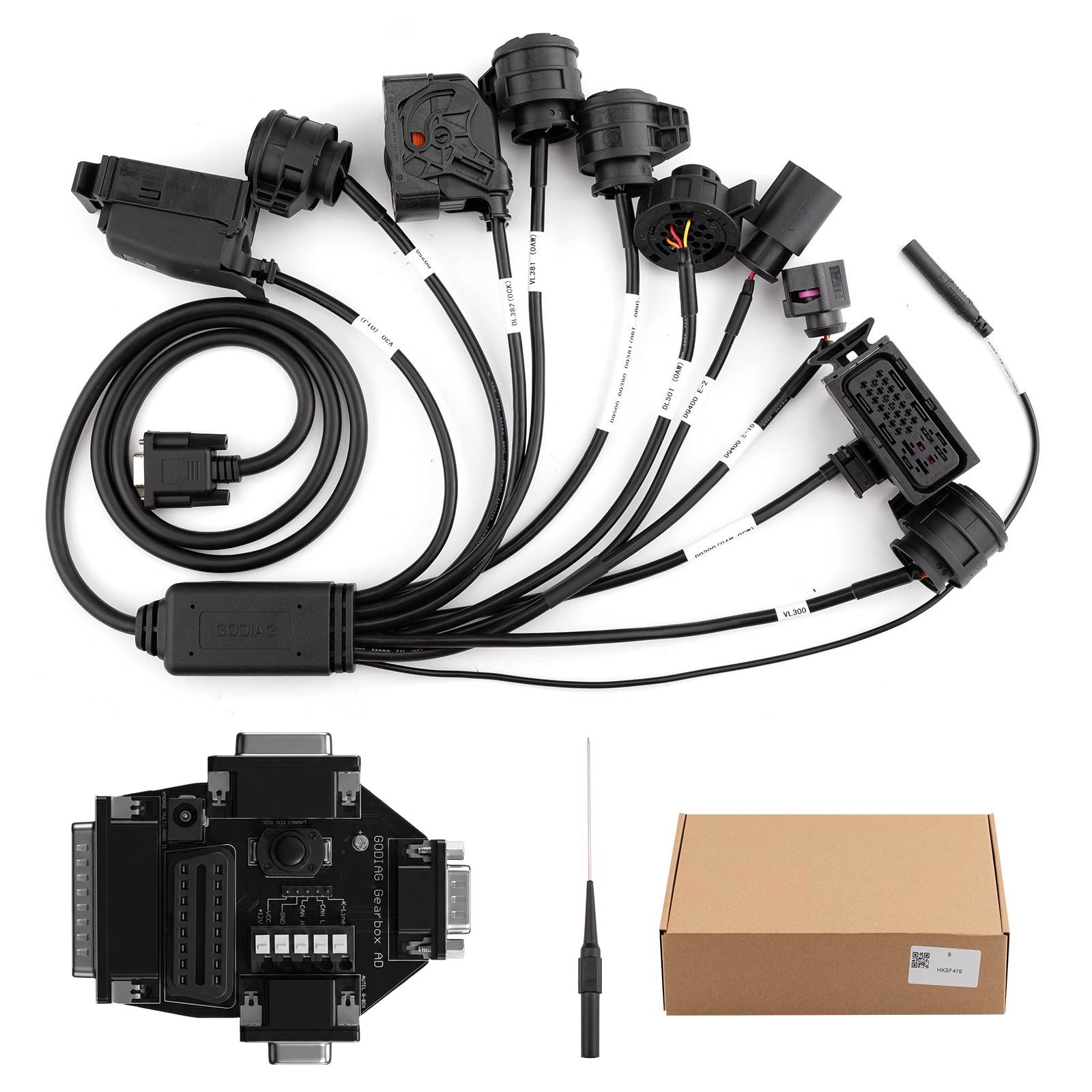 GODIAG Gearbox Cable 9-in-1 Set for DQ200/DL501/VL300/VL381/DQ500/DQ250/DQ381
