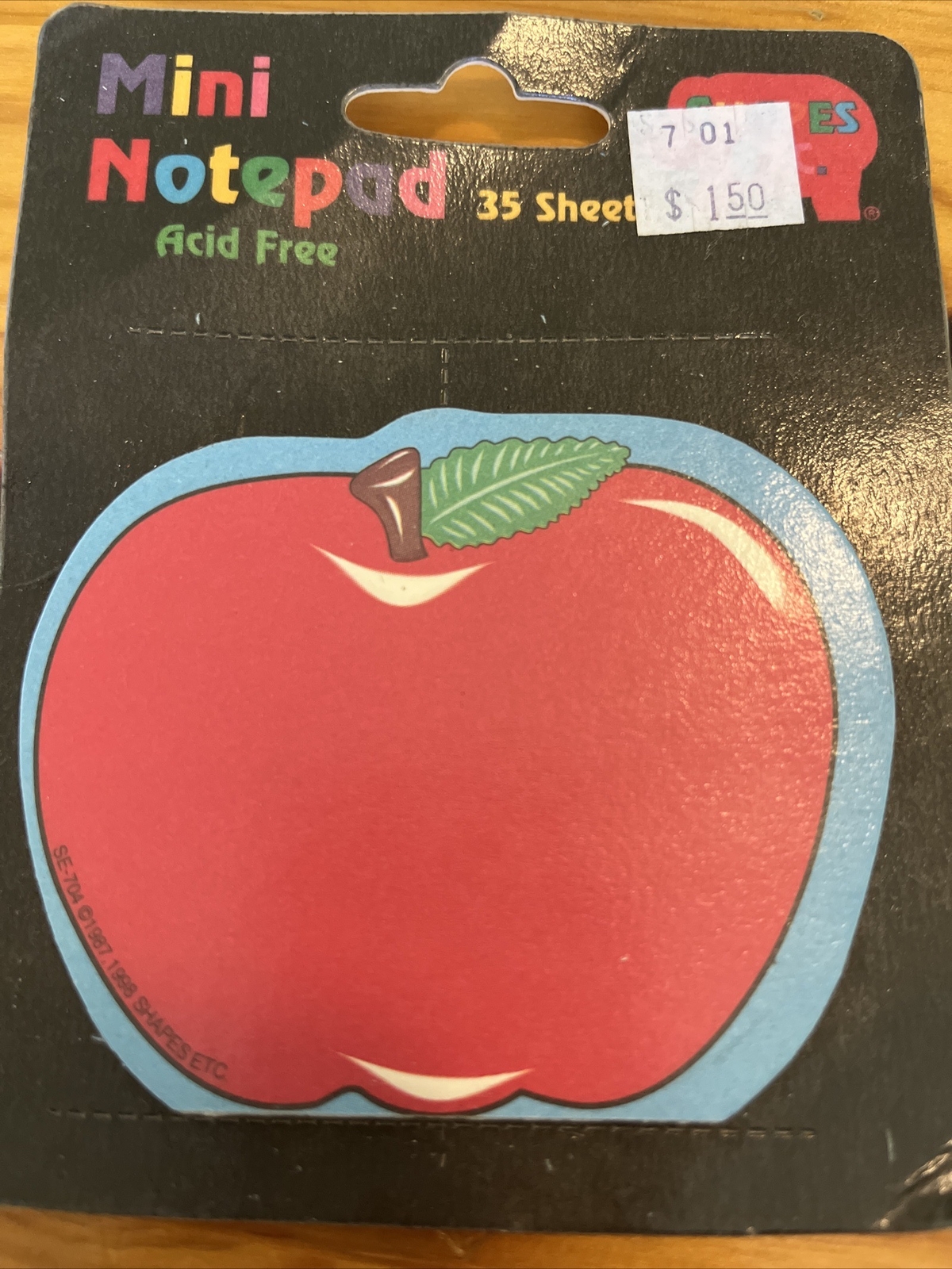 Vintage Mini Notepad Shapes ETC. Mac. Apple 1999 35 Sheets Classroom Teaching