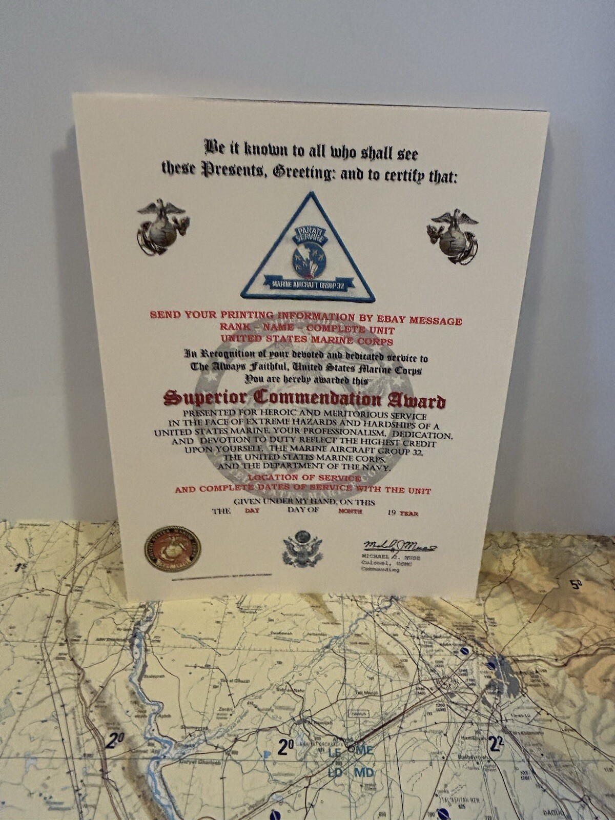 U.S.M.C. / MARINE AIRCRAFT GROUP 32 - SUPERIOR COMMENDATION AWARD