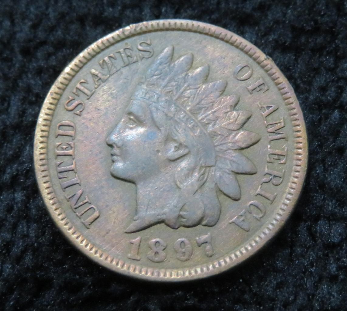1897 Indian Head One Cent * Nice Looking Coin * 6248