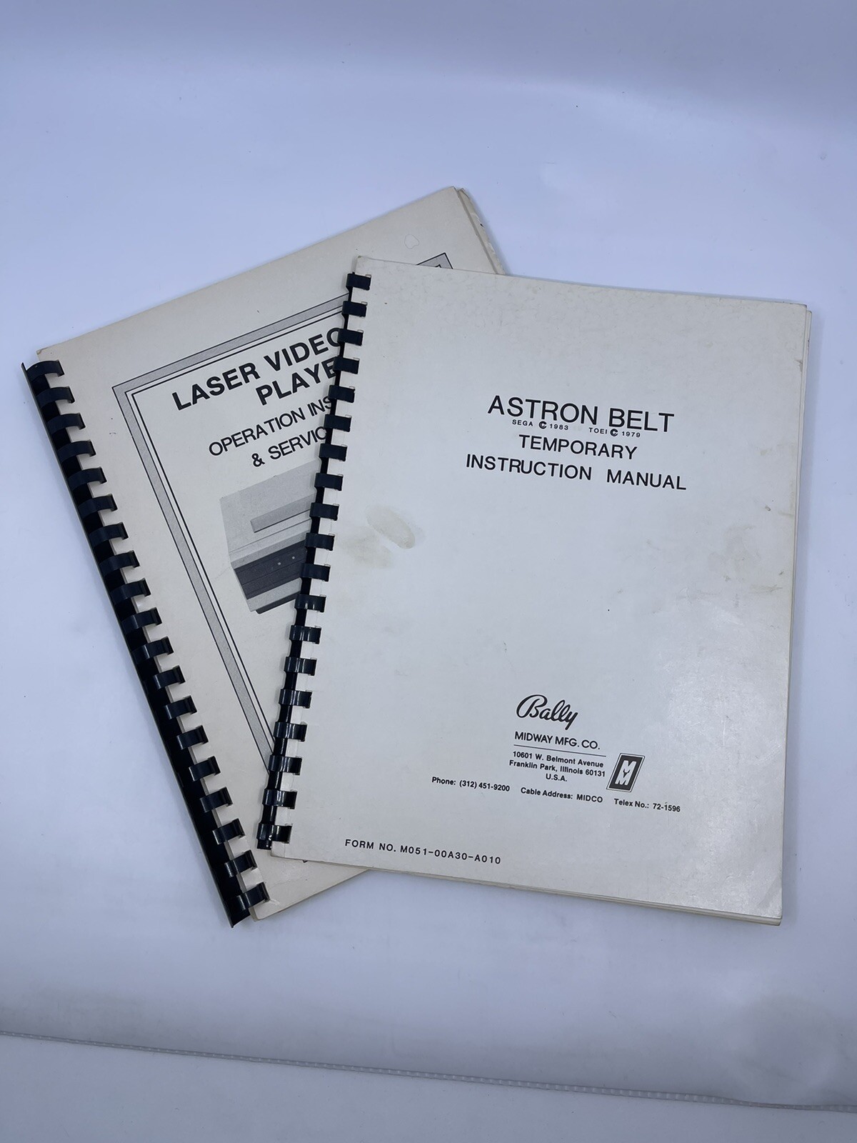 ORIGINAL BALLY ASTRON TEMP INSTRUCTIONS & LASER DISC OPERATING MANUAL Lot 1983