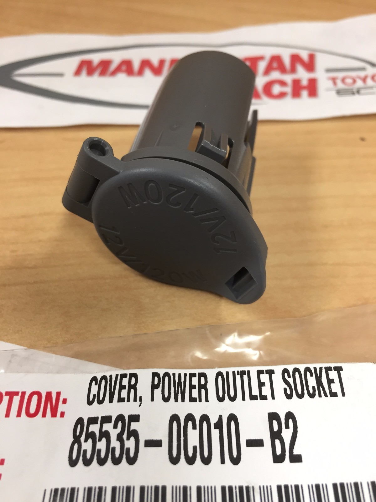 Tacoma 05-11 Toyota OEM Dash Power Outlet Cover GRAY  85535-0C010-B2