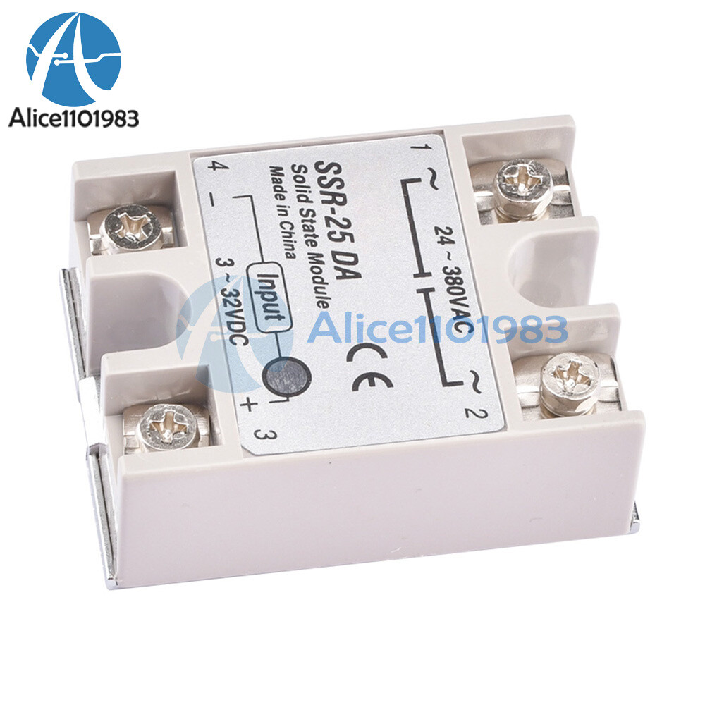 Output 24V-380V 25A SSR-25 DA Solid State Relay For PID Temperature Controller