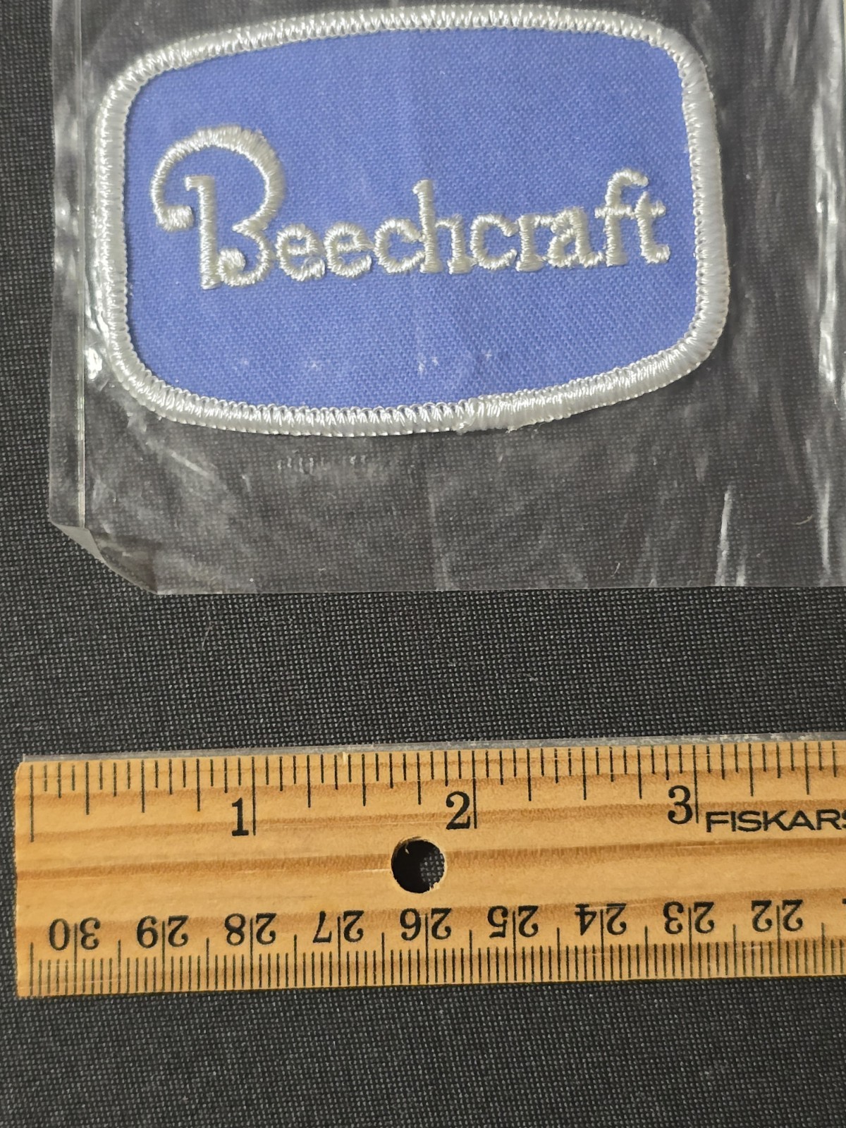 WW II  AIRPLANE FACTORY UNIFORM PATCH "BEECHCRAFT"  NO GLOW