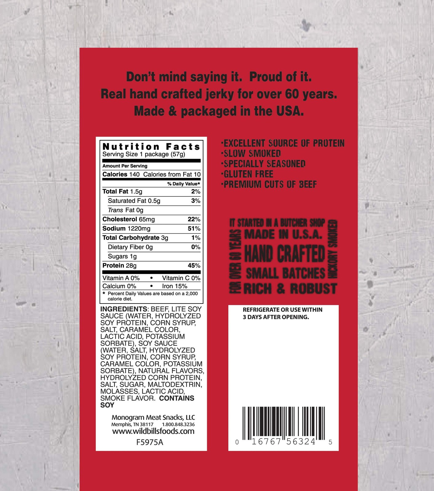 Wild Bill’s Hickory Smoked Beef Jerky From The Jar 2 Ounce Pack 3 count