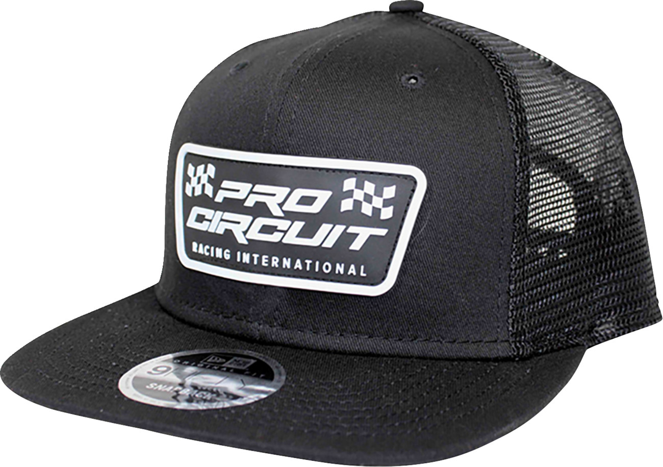 Pro Circuit 6720104 Checkered Flag Patch New Era 9FIFTY Snapback Hat Black