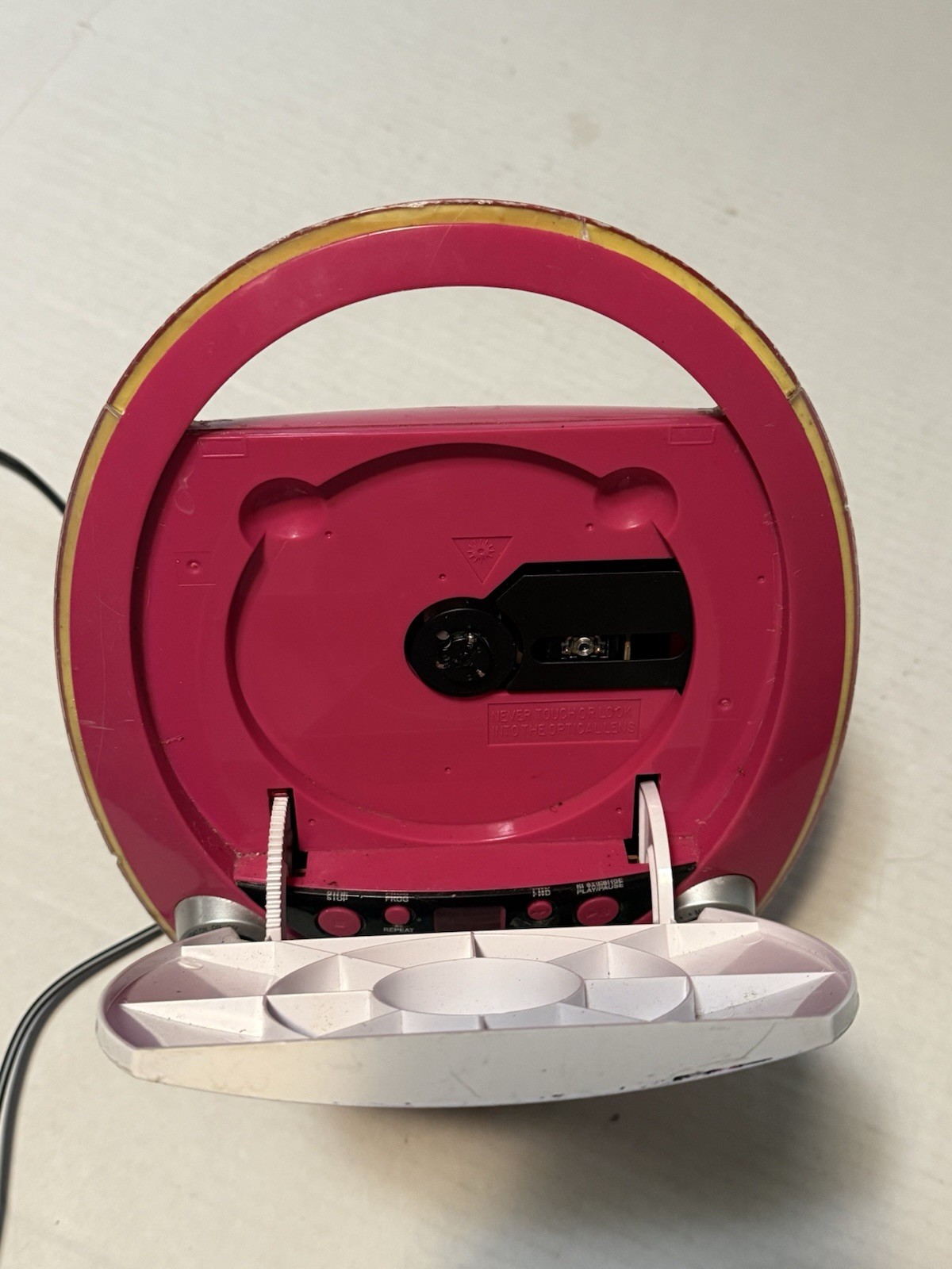 Monster High Disco Party CD Player & Karaoke Machine Missing Mic Knob TESTED