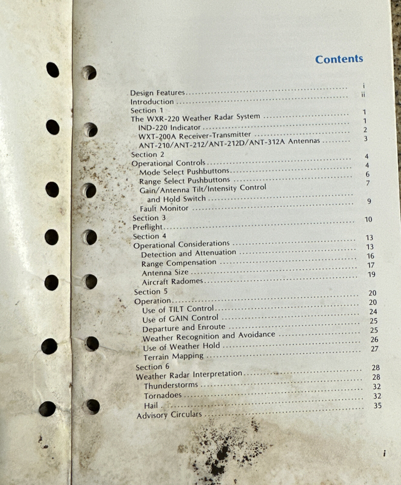 Collins WXR-220 Radar Pilot's Guide