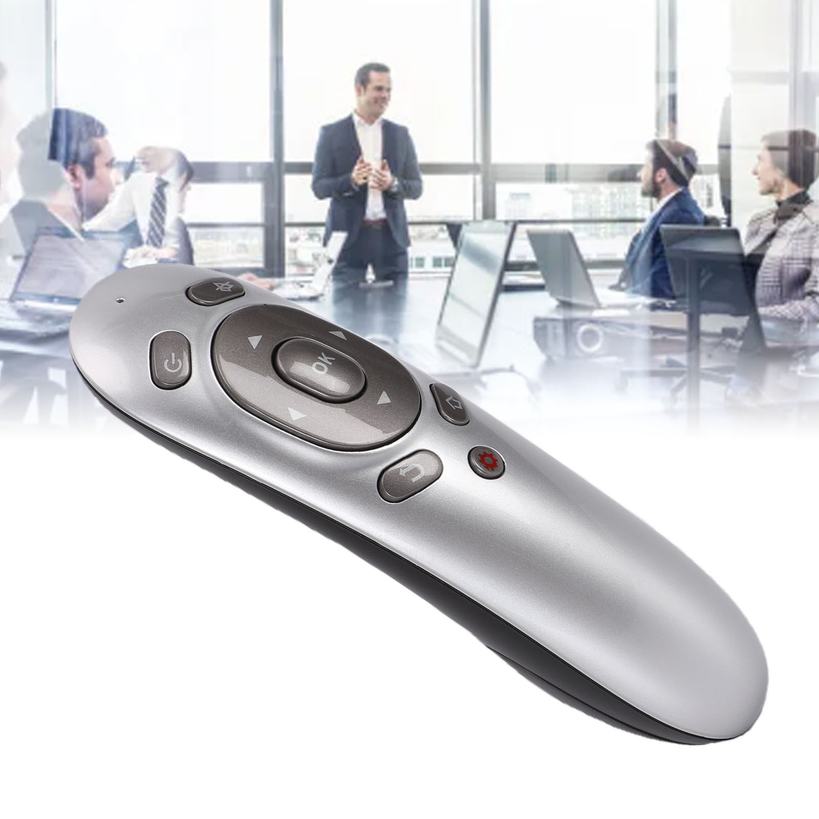 Wireless Presentation Clicker Multifunctional 2.4G USB Ergonomic Design Rem DPTR