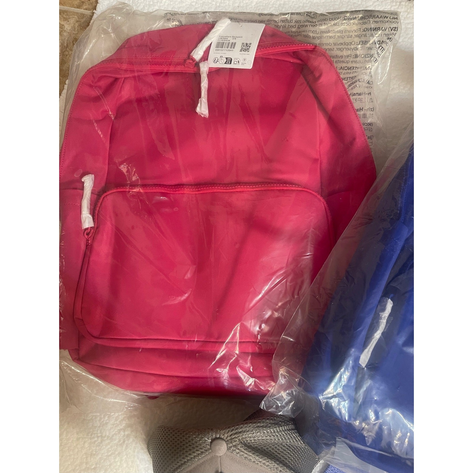 Lululemon Everywhere Backpack 22L Lot 2 NWT Blue Pink + Hat Headband