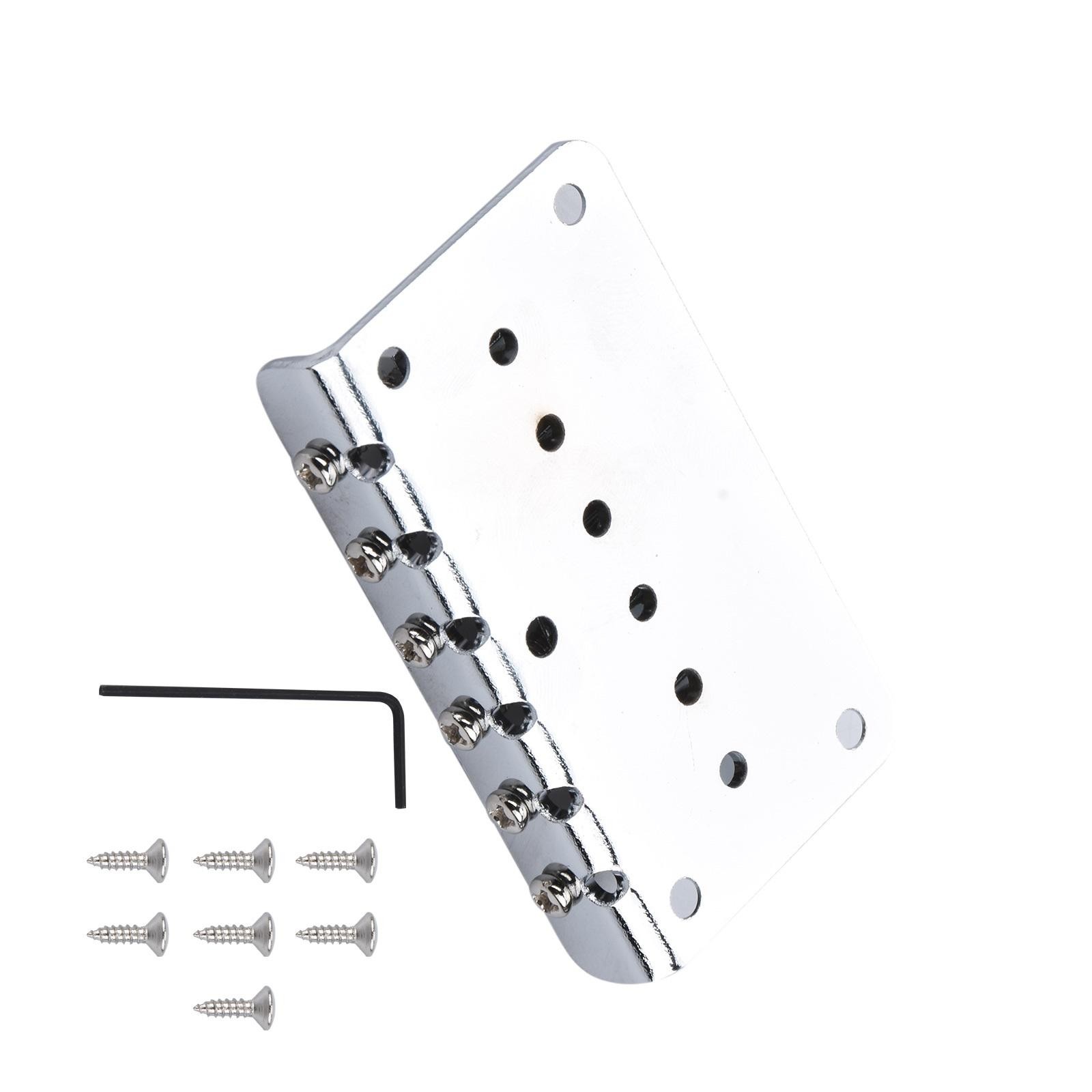 Metal Chrome 6-String Electric Guitar Fixed Bridge with 10.5mm String Space B